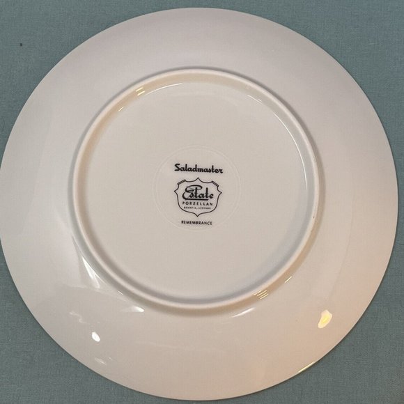1950 German Bavaria Remembrance Platinum Trim Saladmaster Estate Porzellan 8inch - Picture 4 of 5